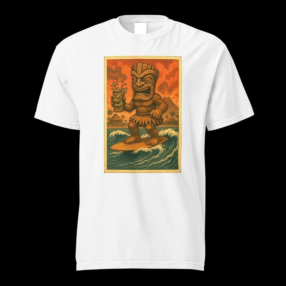 Surfin_ Tiki Statue With Tiki Mug - Monster Surf Sesh Collection